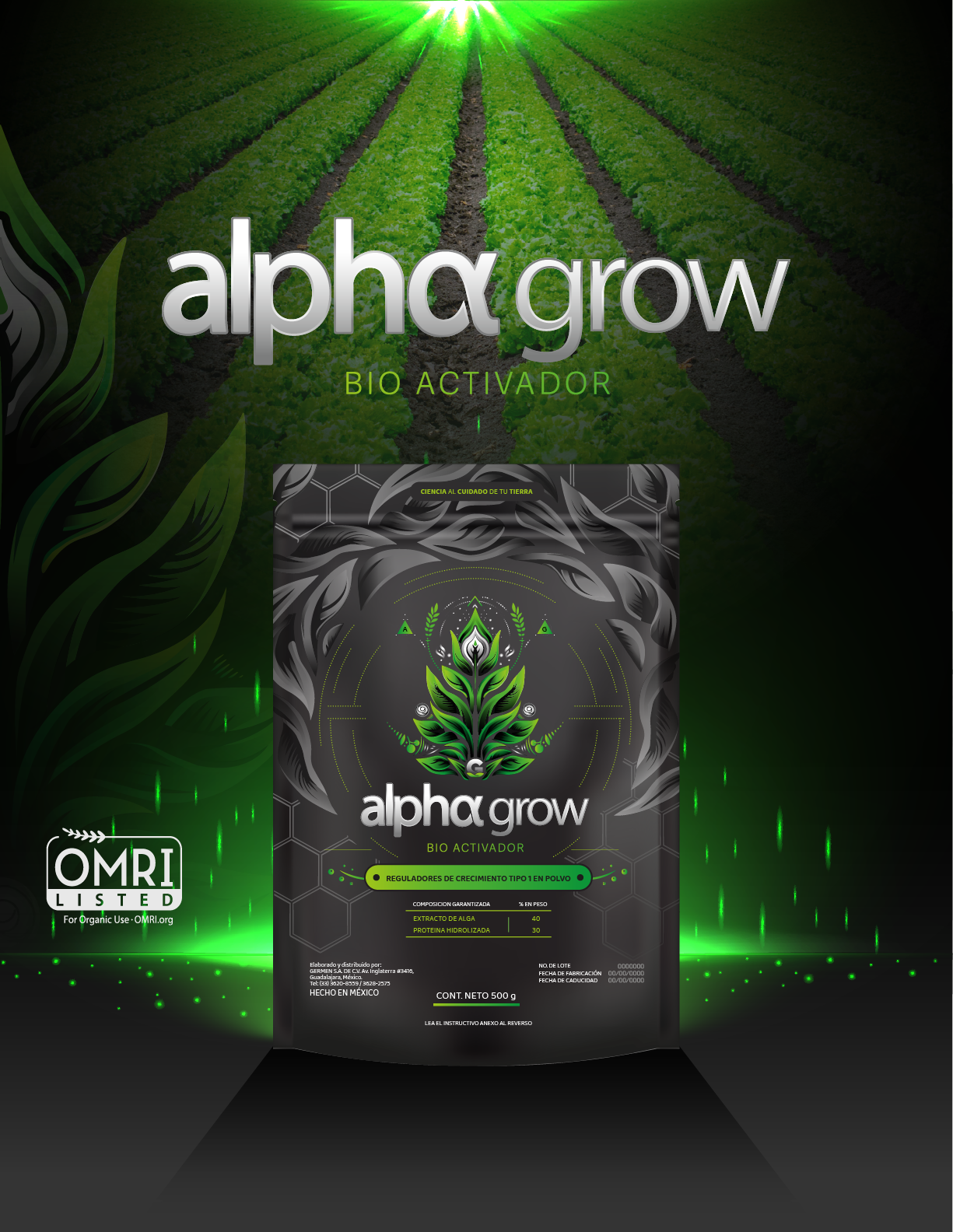 ALPHAGROW BOLSA 500GRs